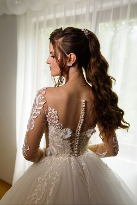 Rochie de mireasă, stil prințesă, XS