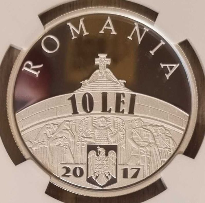 Moneda BNR 10lei argint Marasesti, Marasti, Oituz gradata NGC PF 68 UC
