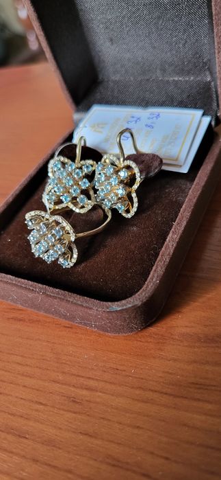 Комплект серьги и кольцо