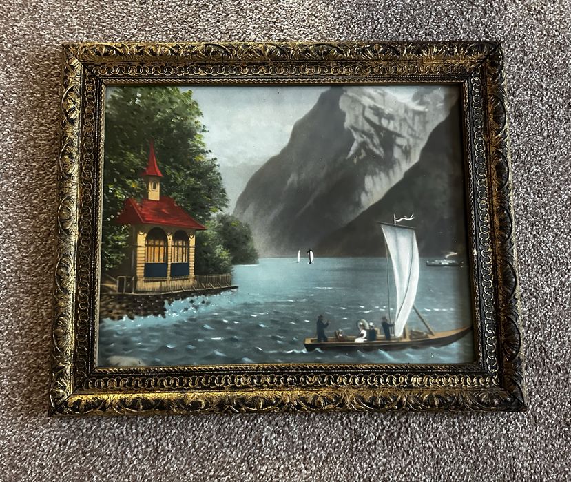 tablou vechi pictat de peste 100 de ani