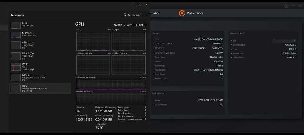 PC GAMING HIGH-END | i9-14900K + RTX 5070 Ti 16GB | 32GB DDR5 | 3 TB