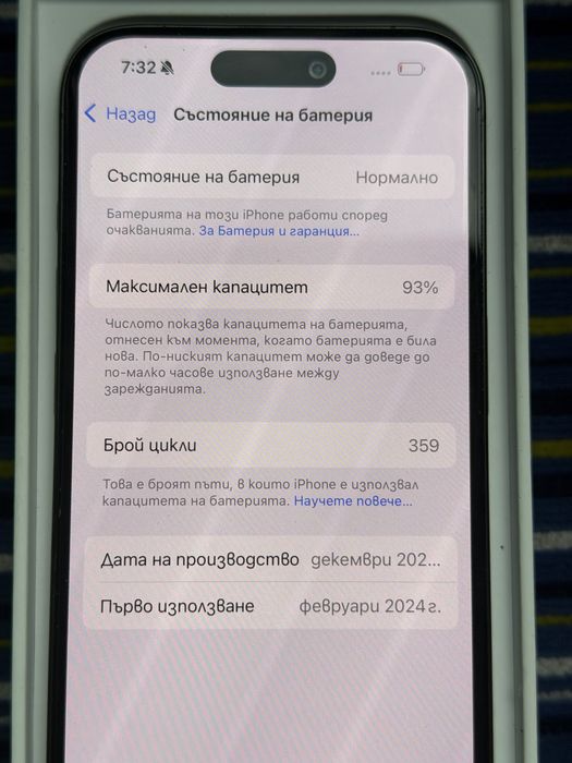 15 pro.128гб.пълен комплект.като нов