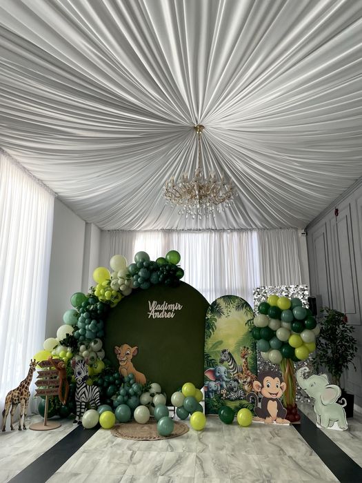 Realizez arcada baloane, decor biserica