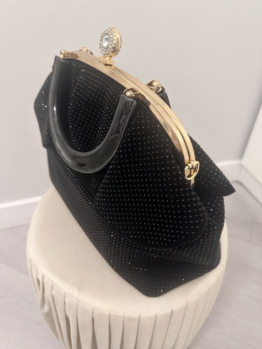 Сумка черная бархат