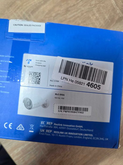 Camera de supraveghere exterioara Reolink 5MP PoE cu detectare miscare, camera IP, IP66, RLC-510A