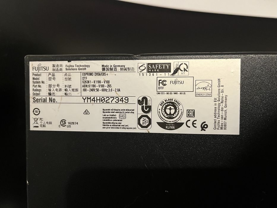 PC i5 6500 Fujitsu Esprimo D956/E85+ SFF 8/16gb RAM DDR4 SSD HDD