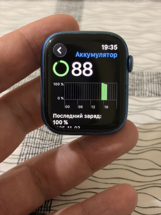 Apple watch series 7 45mm blue + 12 каишки