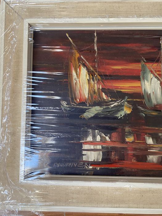 Tablou inramat ulei pe panza olanda 50/20 semnat