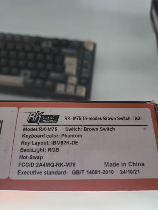 Tastatura Mecanica RK M75 Display Smart DE Brown Switch - Resigilat