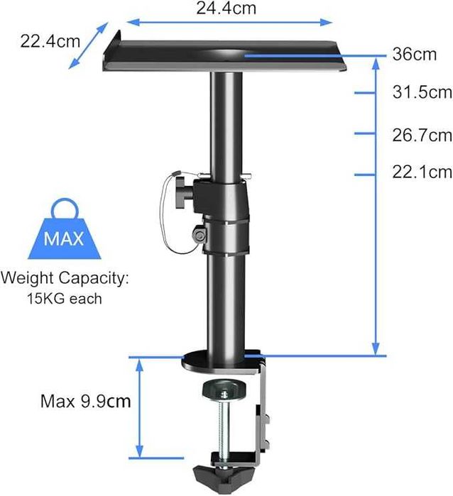 Suport pe blat boxe (monitoare) workstation, DJ, REDUS de la 450 RON