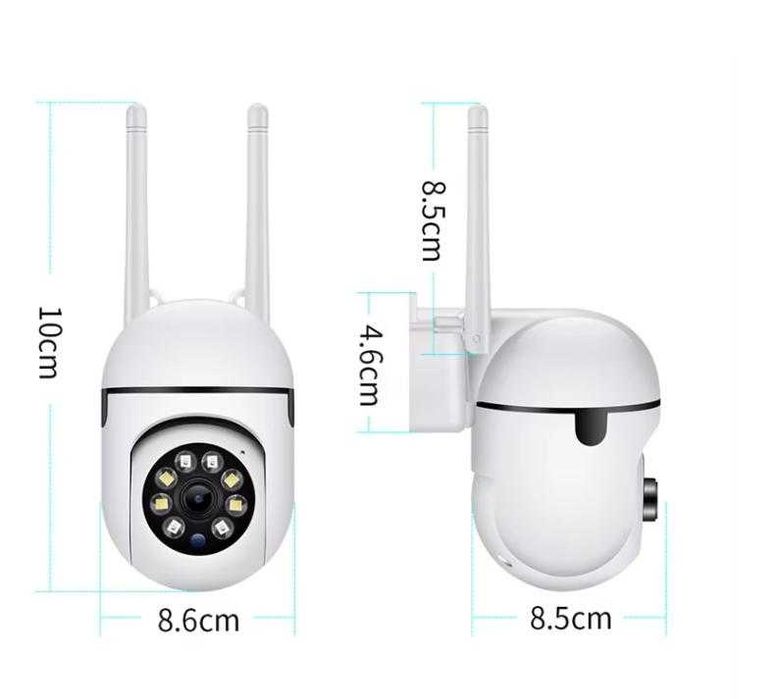 PTZ Mini IP камера С ДВЕ АНТЕНИ цветно нощно виждане WIFI, V380 Pro