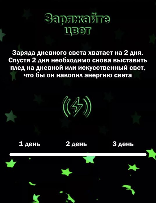 Плед светящийся в темноте Новая Без Торга!
