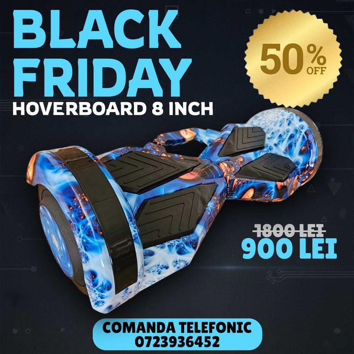 Hoverboard 8 inch 2x350w 3.6A -50% BF | NOU | LIVRARE | GARANTIE