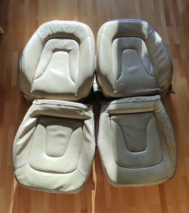 Tapiterie piele crem scaune Audi A4 b8 A5