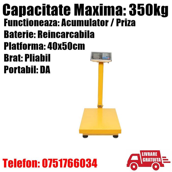 Cantar Platforma Electronic Galben Animale Legume Fructe 350kg  TM