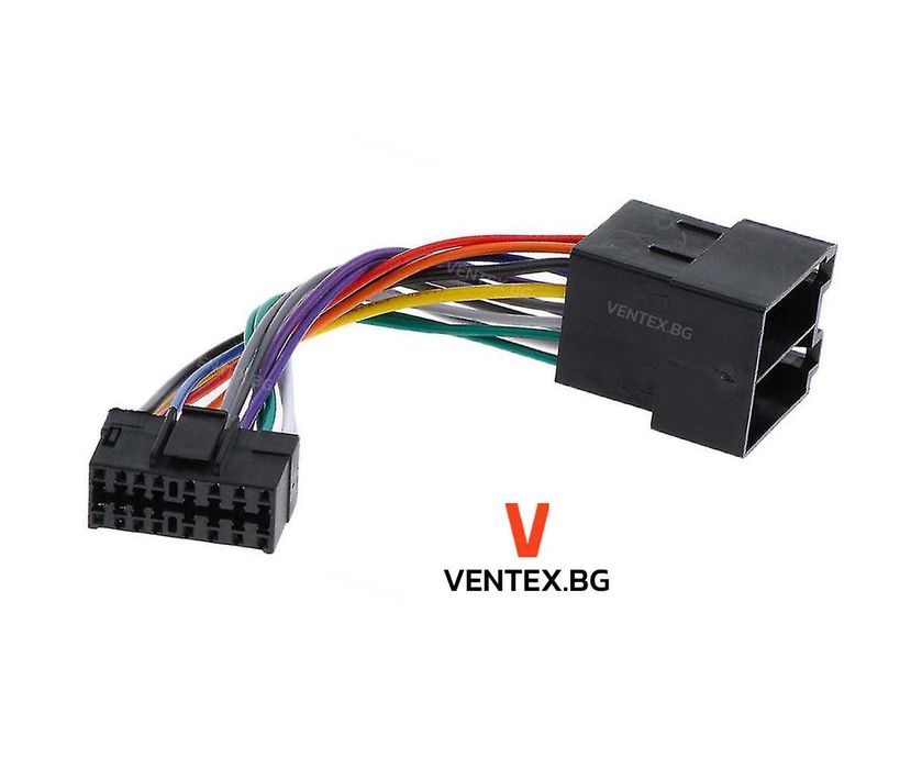 Преходна букса от ISO към 16 pin за радио Sony cd модели преди 2013 г.