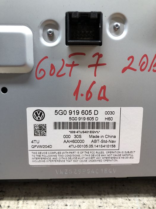 display navigatie volkswagen golf 7 1.6 motorina 2015