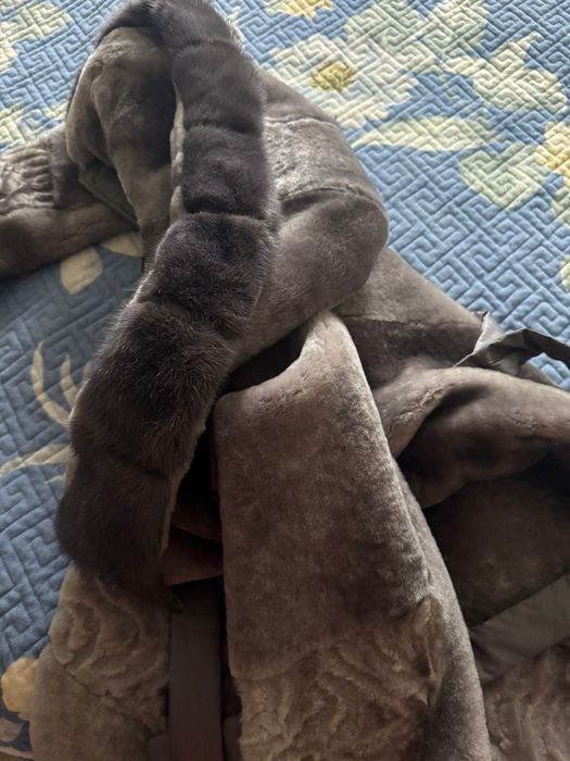 Шуба мутоновая графит