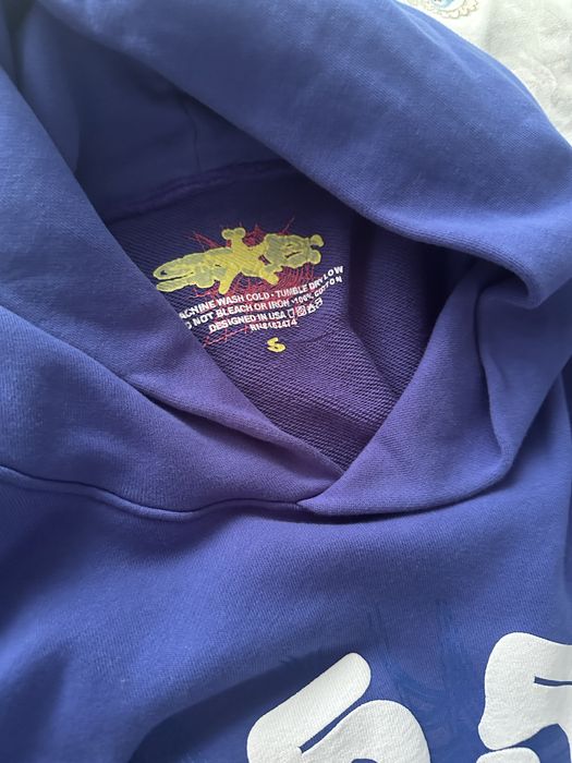 sp5der blue hoodie