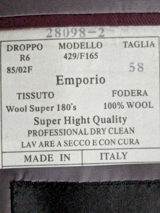 3бр. официални костюми Emporio collezione made in Italy, нови