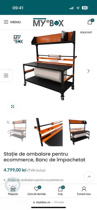 Statie de ambalare / banc de lucru/impachetat