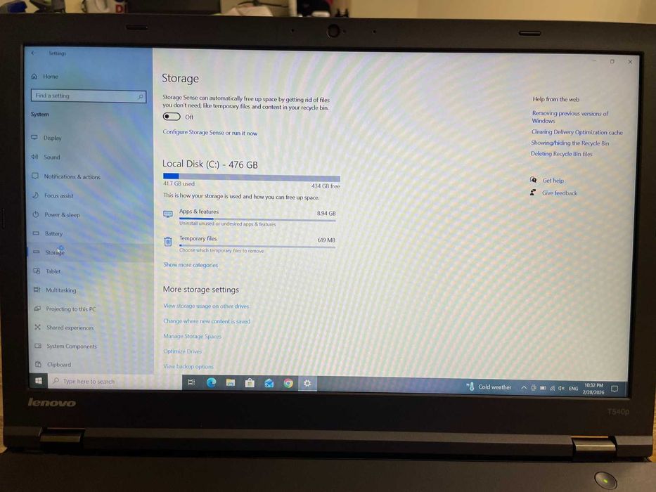 Lenovo t540p, 16GB, i7 2.5 GHz, 500GB SSD, Intel HD & Nvidia GT730M