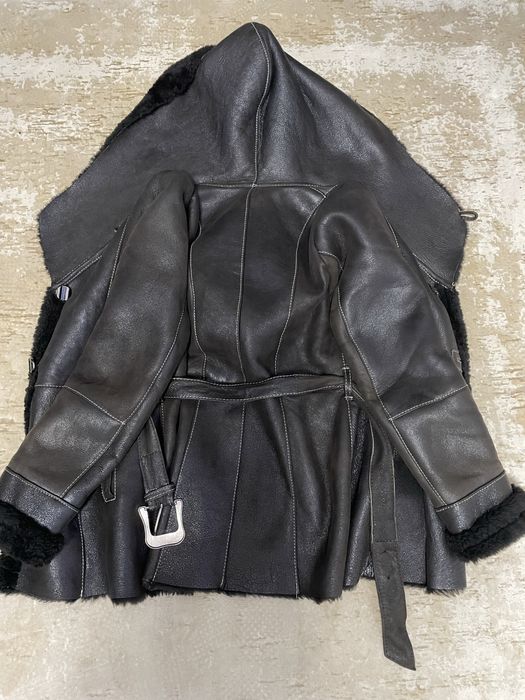 Haina de piele si blana naturala 100%