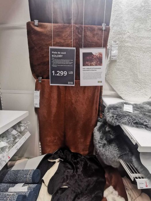piele de vaca,maro KOLDBY, IKEA