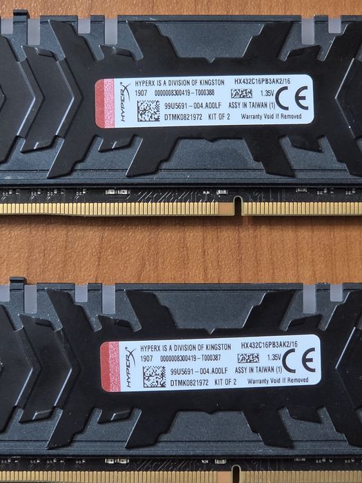 16gb [2x8gb] ddr4 3200mhz Kingsron HyperX Predator RGB
