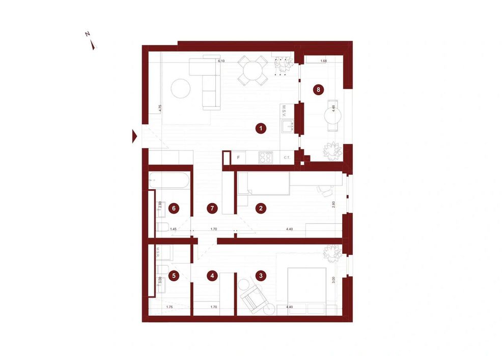 Apartament 3 camere NOU de vanzare, direct de la dezvoltator