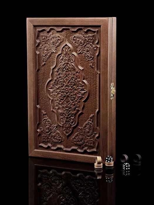 Нарды резные "Восточные 2" из массива бука (Россия)