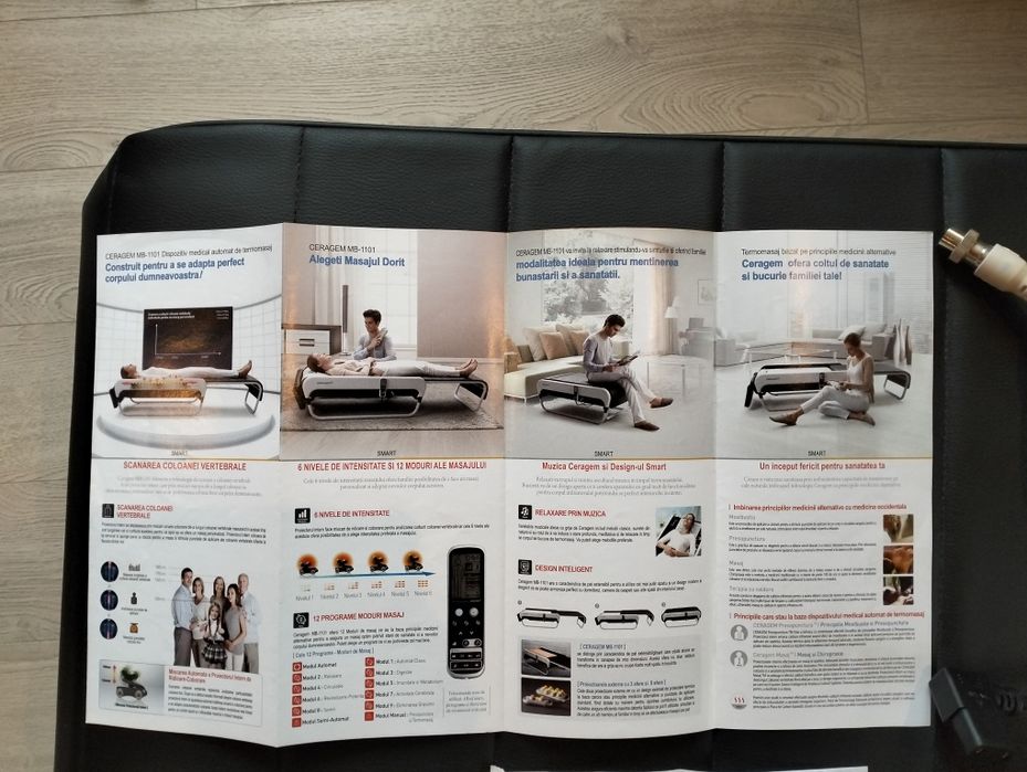 Ceragem MB-1101 dispozitiv medical termomasaj,pat masaj 12 programe