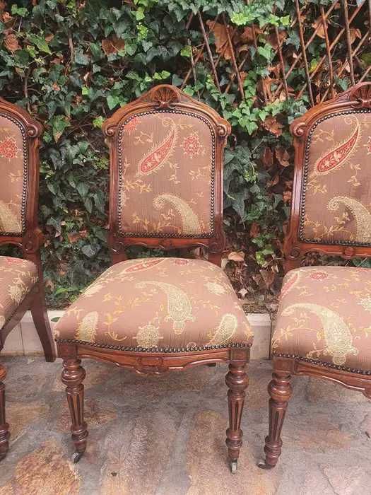 Бароков комплект - маса с 4 стола