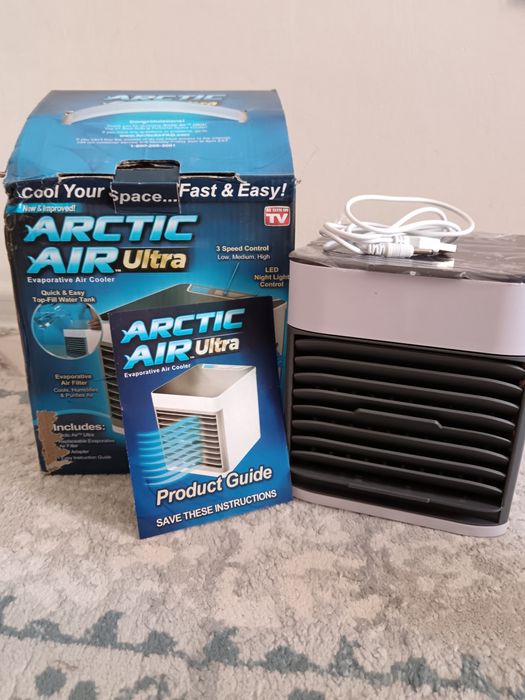 Мини кондиционер, настольный, за счет хол.водой.