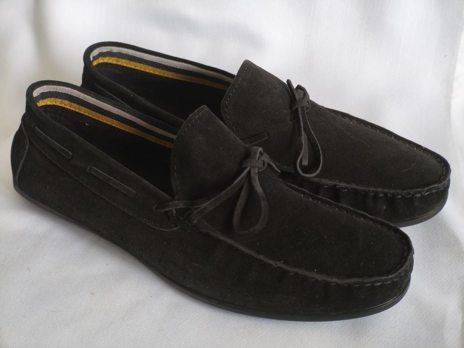 Мъжки мокасини, естествен велур, номер 45