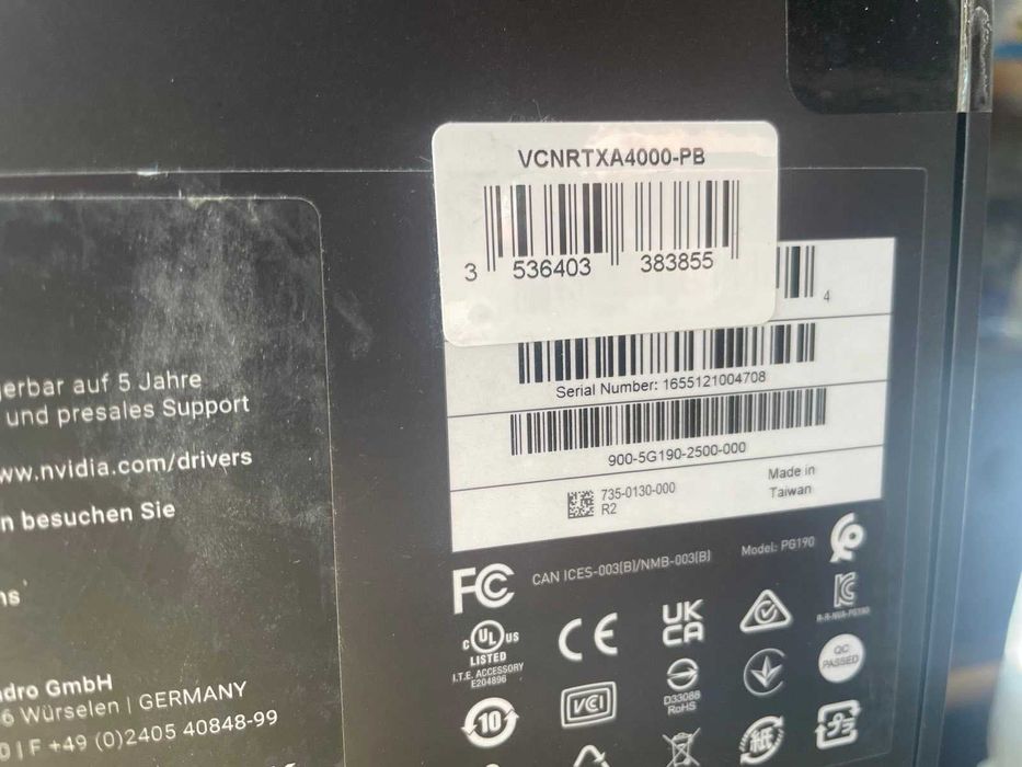 Видеокарта Nvidia Quadro RTX A4000