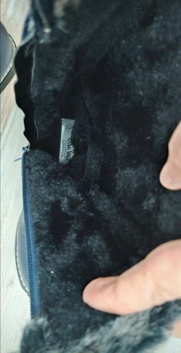 Cizme îmblănite , Nr 34, branț 20 cm