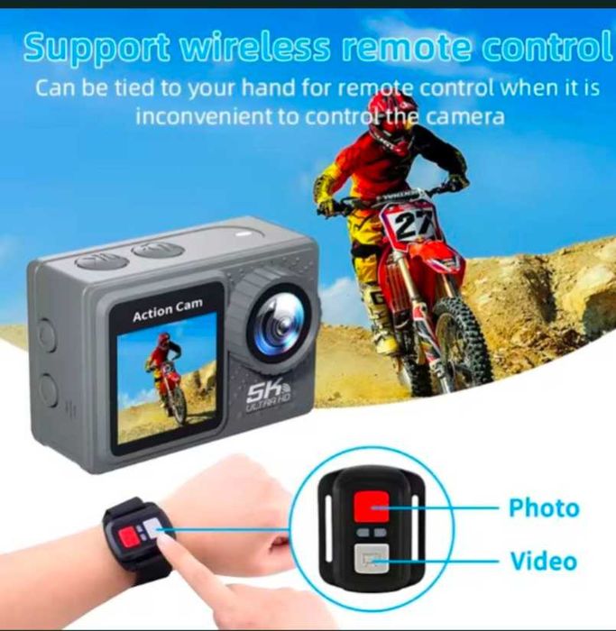 Action Camera 5k cu toate accesoriile posibile similar GoPro