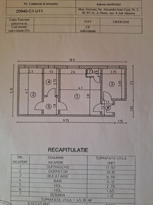 Apartament 2 camere de vanzare