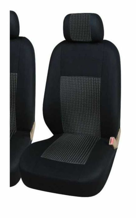 Серия LUX Черни Калъфи за седалки 2+1 за бусове VW Crafter VW T5