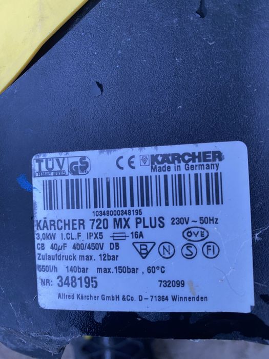 Aparat de spalat cu presiune Karcher 720 Mx