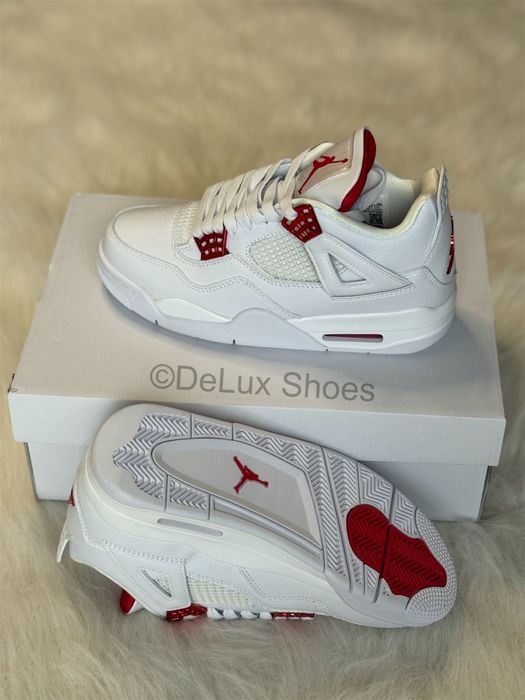 Air Jordan 4 Retro Metallic Red White Full Box Verificare Colet