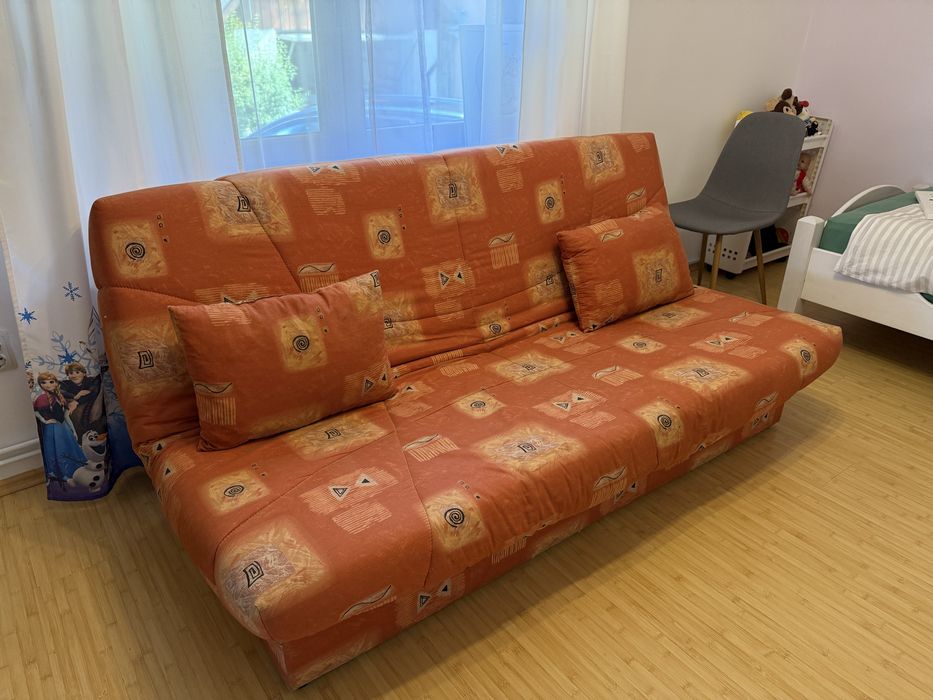 Canapea extensibila portocalie