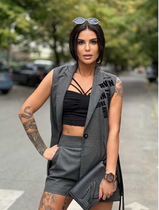 Елек и панталонки AVIN Grey wool