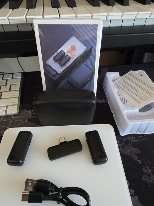 Vand lavaliera  wireless cu microfon USB-C dual