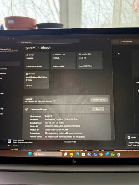 Laptop HP EliteBook 860 G11 32Gb RAM 1Tb HDD