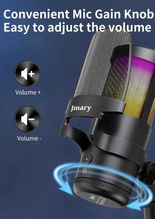 Профессиональный настольный микрофон Jmary MC-PW13 RGB