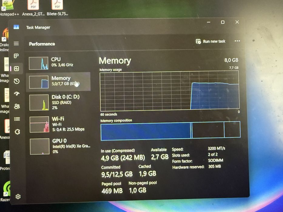 Laptop Asus notebook i5 1135G 8gb ram 512 ssd