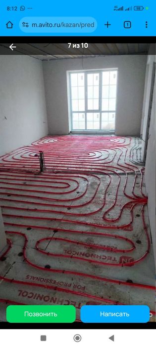 Отопления и водоснабжения теплые полы