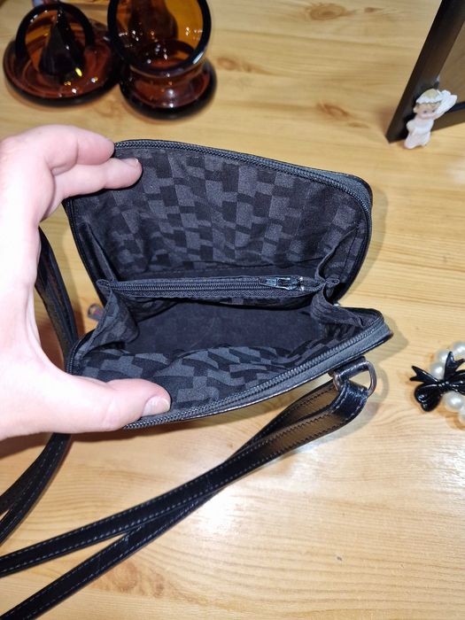 Geanta neagra casual din piele